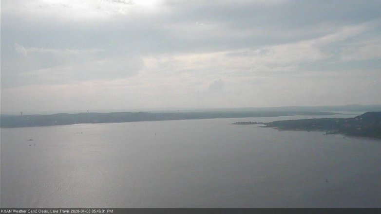 Lake Travis webcam, April 8, 2020 5:45 PM CT