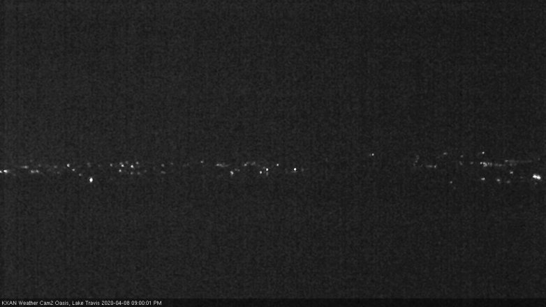 Lake Travis webcam, April 8, 2020 9:00 PM CT