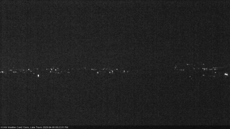 Lake Travis webcam, April 8, 2020 9:25 PM CT
