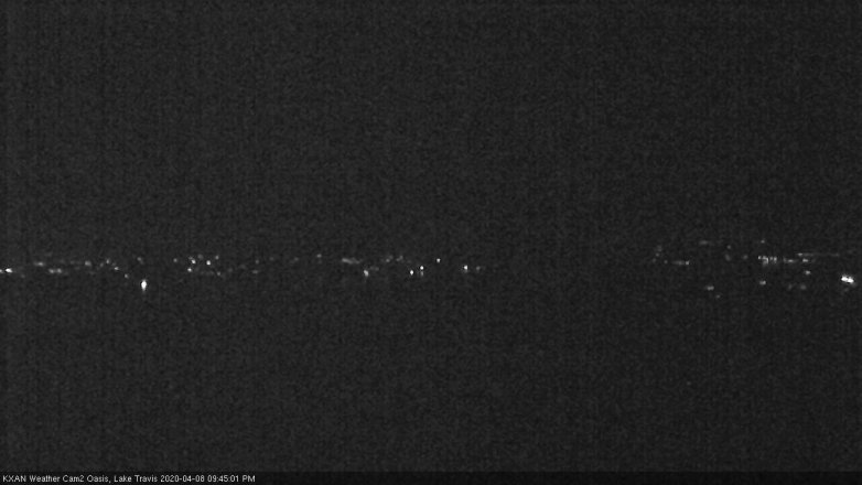 Lake Travis webcam, April 8, 2020 9:45 PM CT
