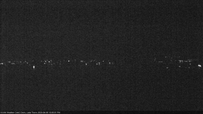 Lake Travis webcam, April 8, 2020 10:00 PM CT