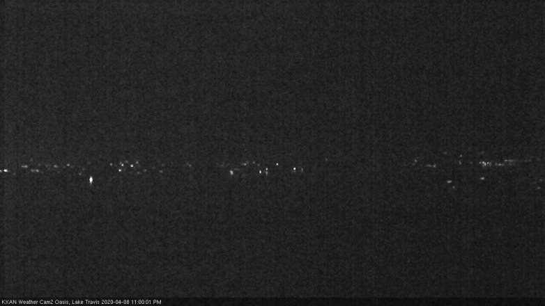 Lake Travis webcam, April 8, 2020 11:00 PM CT