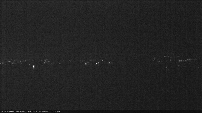 Lake Travis webcam, April 8, 2020 11:25 PM CT
