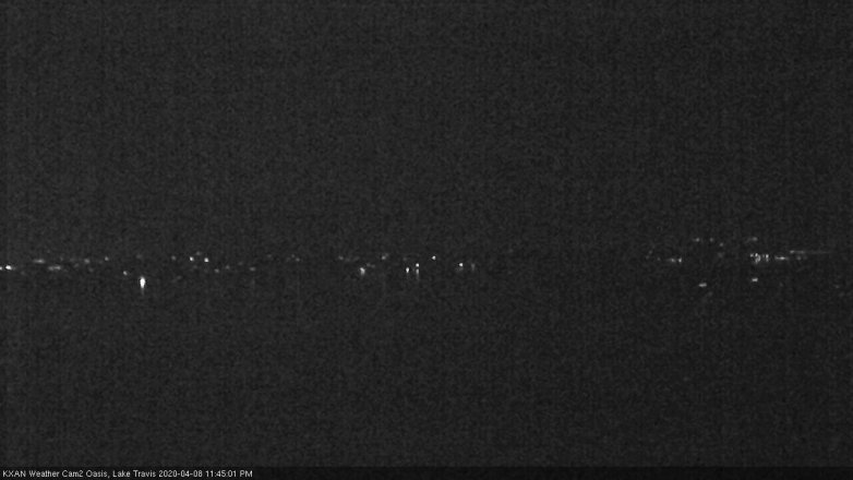 Lake Travis webcam, April 8, 2020 11:45 PM CT