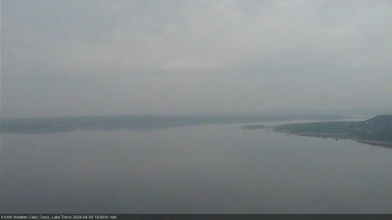 Lake Travis webcam, April 9, 2020 10:00 AM CT