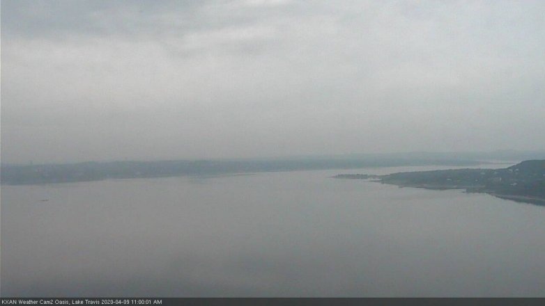 Lake Travis webcam, April 9, 2020 11:00 AM CT