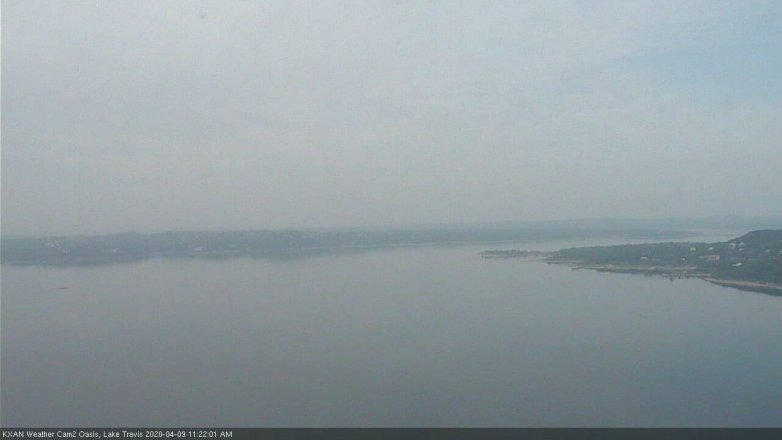 Lake Travis webcam, April 9, 2020 11:25 AM CT