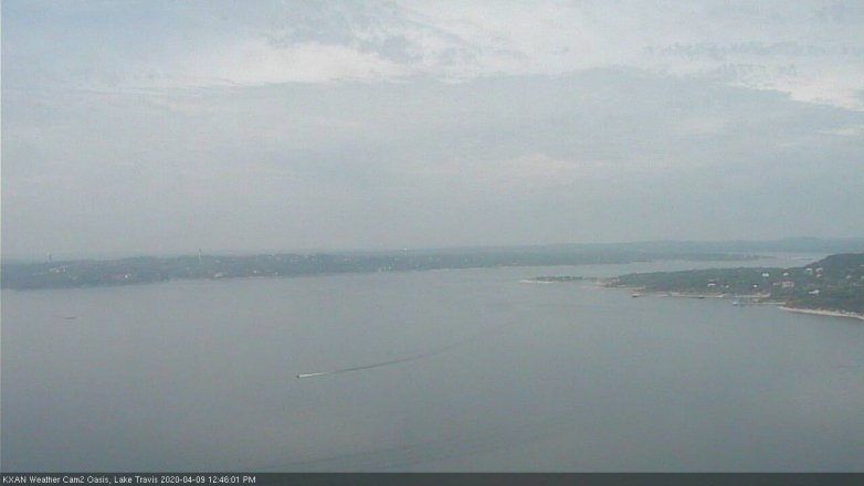 Lake Travis webcam, April 9, 2020 12:45 PM CT