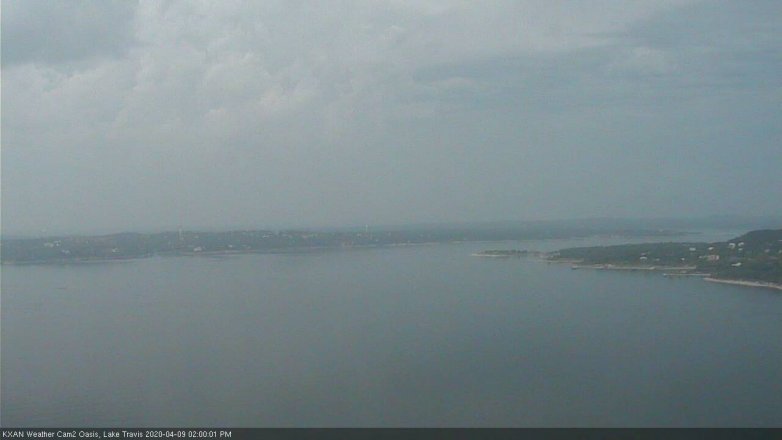 Lake Travis webcam, April 9, 2020 2:00 PM CT