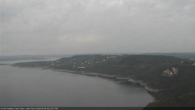 Lake Travis webcam, April 9, 2020 2:25 PM CT