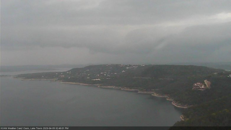 Lake Travis webcam, April 9, 2020 2:45 PM CT