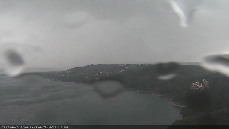 Lake Travis webcam, April 9, 2020 3:25 PM CT