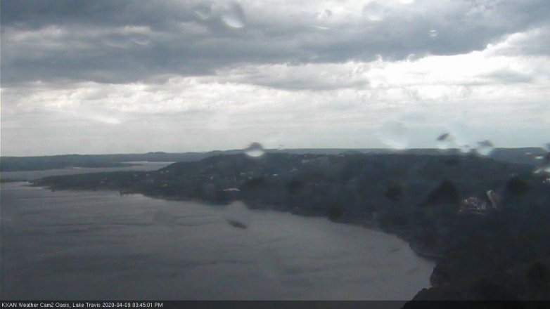 Lake Travis webcam, April 9, 2020 3:45 PM CT