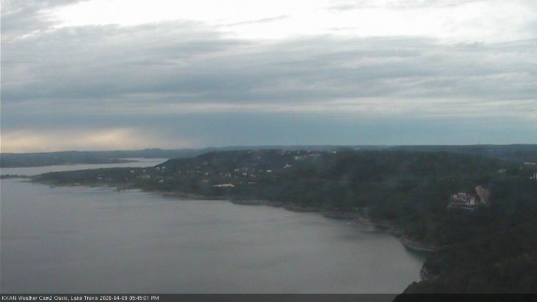Lake Travis webcam, April 9, 2020 5:45 PM CT