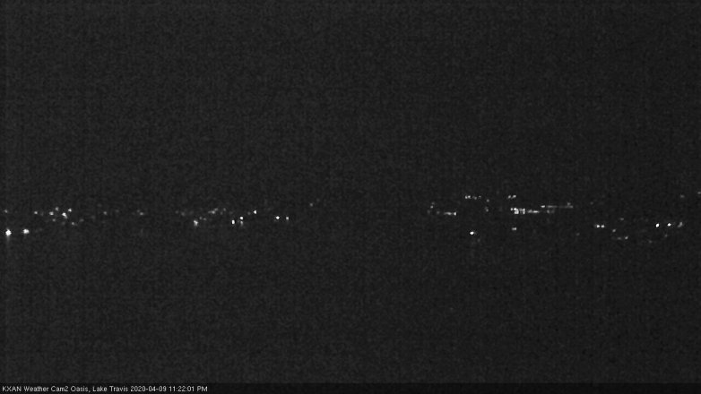 Lake Travis webcam, April 9, 2020 11:25 PM CT
