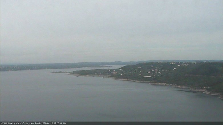 Lake Travis webcam, April 10, 2020 9:25 AM CT