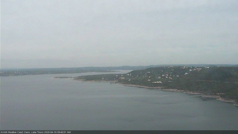 Lake Travis webcam, April 10, 2020 9:45 AM CT
