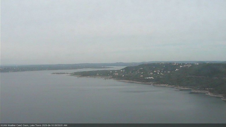 Lake Travis webcam, April 10, 2020 10:00 AM CT