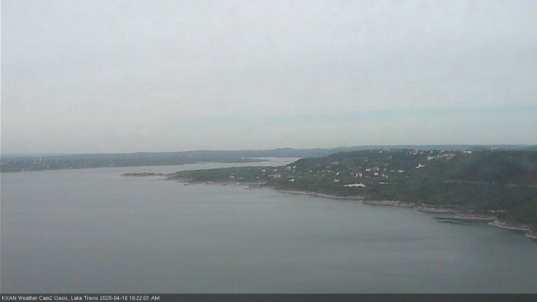 Lake Travis webcam, April 10, 2020 10:25 AM CT