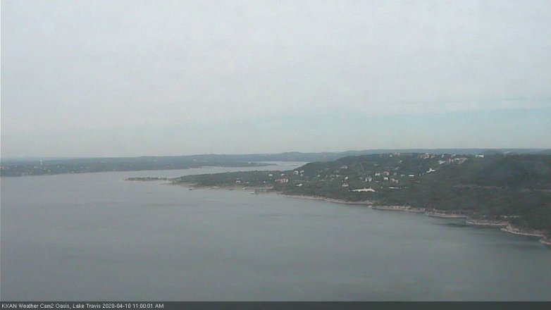 Lake Travis webcam, April 10, 2020 11:00 AM CT