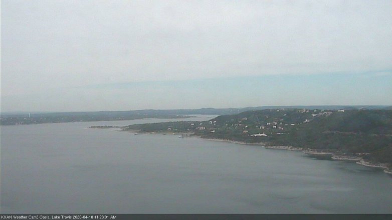 Lake Travis webcam, April 10, 2020 11:25 AM CT
