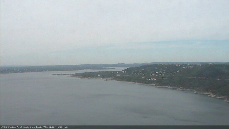 Lake Travis webcam, April 10, 2020 11:45 AM CT