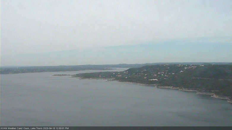 Lake Travis webcam, April 10, 2020 12:00 PM CT