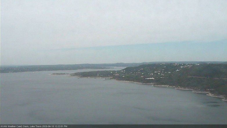Lake Travis webcam, April 10, 2020 12:25 PM CT