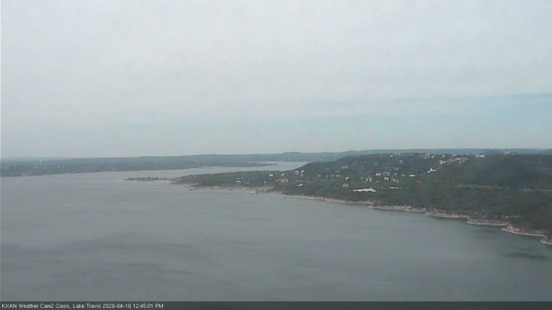 Lake Travis webcam, April 10, 2020 12:45 PM CT