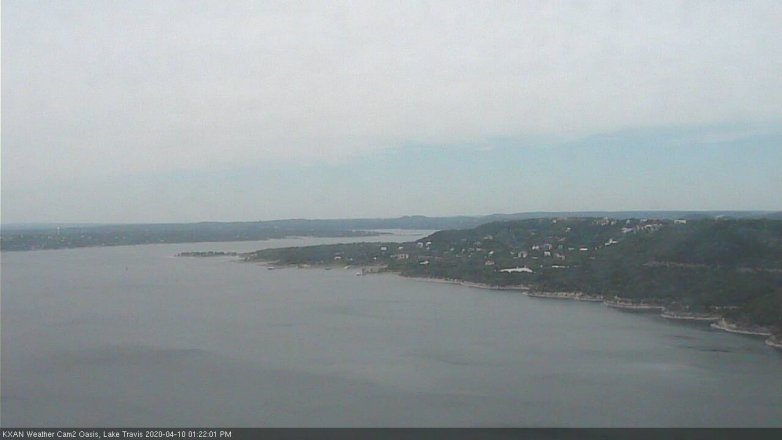 Lake Travis webcam, April 10, 2020 1:25 PM CT