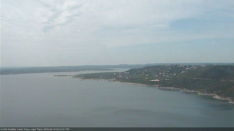 Lake Travis webcam, April 10, 2020 2:25 PM CT