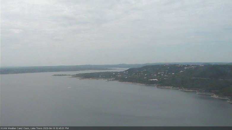 Lake Travis webcam, April 10, 2020 2:45 PM CT