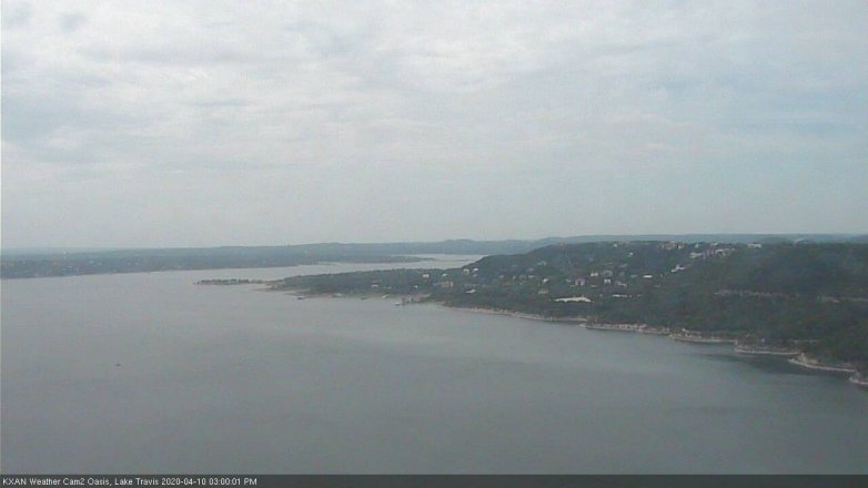 Lake Travis webcam, April 10, 2020 3:00 PM CT