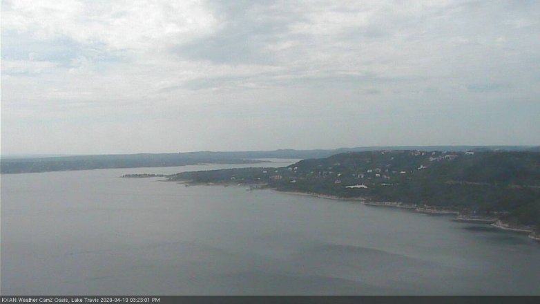 Lake Travis webcam, April 10, 2020 3:25 PM CT