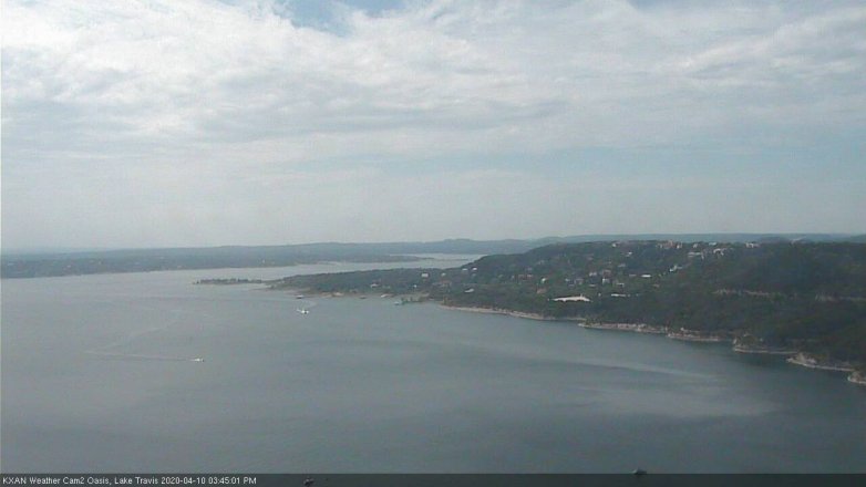 Lake Travis webcam, April 10, 2020 3:45 PM CT