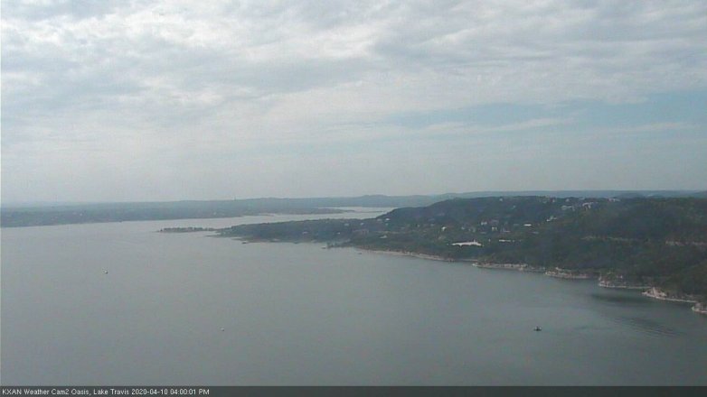 Lake Travis webcam, April 10, 2020 4:00 PM CT