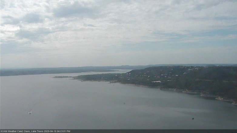 Lake Travis webcam, April 10, 2020 4:25 PM CT