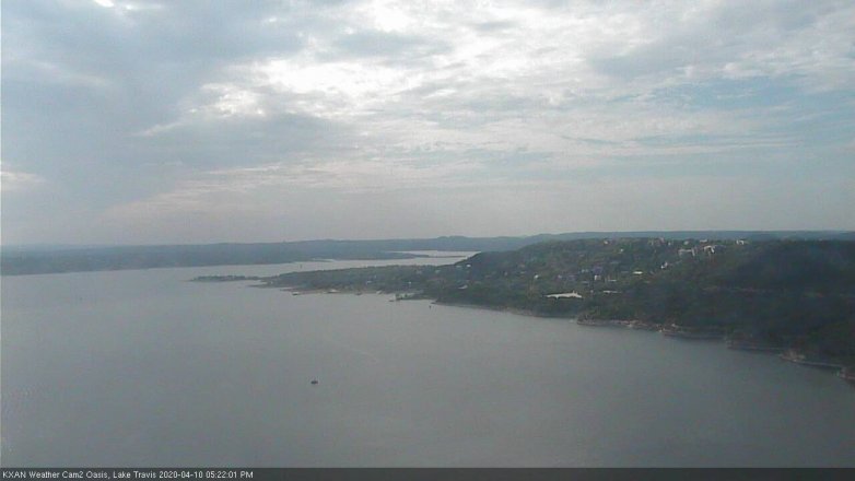 Lake Travis webcam, April 10, 2020 5:25 PM CT
