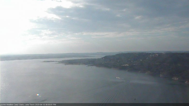 Lake Travis webcam, April 10, 2020 6:00 PM CT