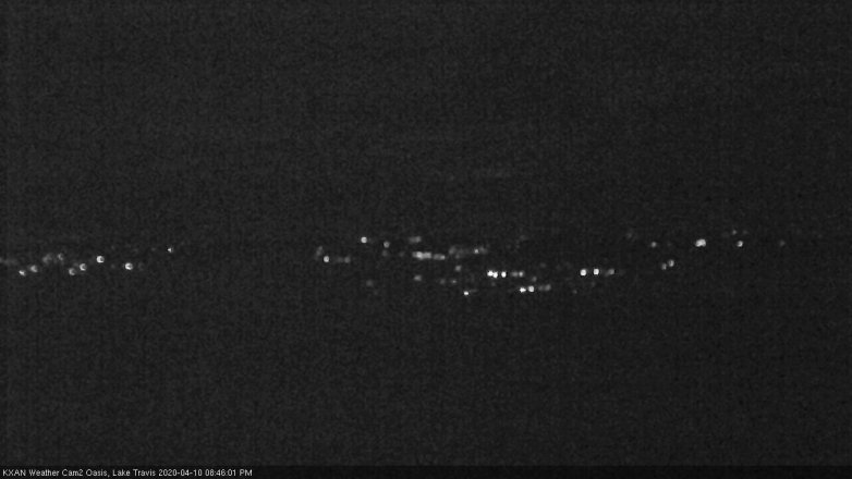 Lake Travis webcam, April 10, 2020 8:45 PM CT