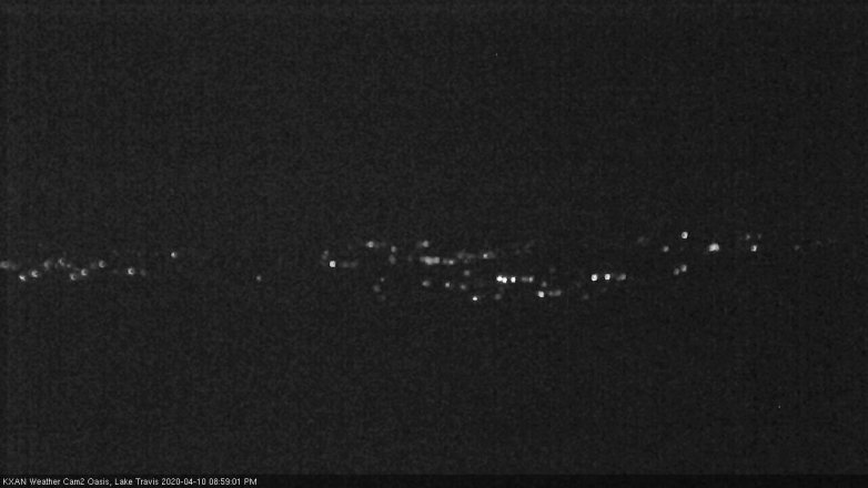 Lake Travis webcam, April 10, 2020 9:00 PM CT