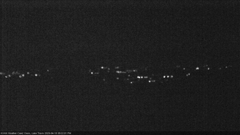 Lake Travis webcam, April 10, 2020 9:25 PM CT