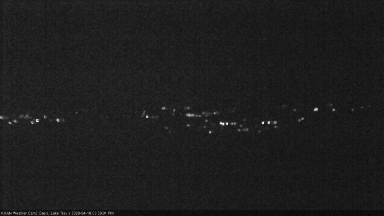 Lake Travis webcam, April 10, 2020 10:00 PM CT