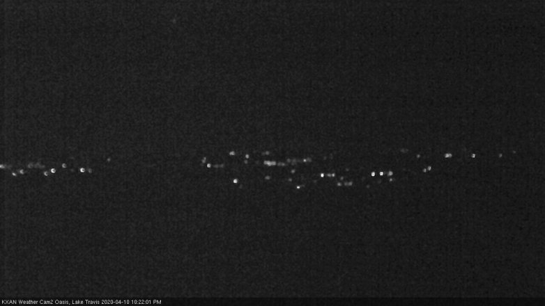 Lake Travis webcam, April 10, 2020 10:25 PM CT