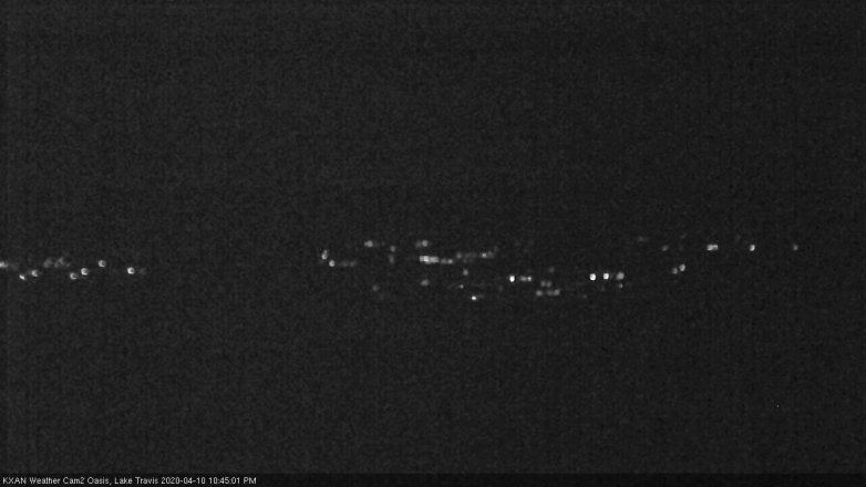 Lake Travis webcam, April 10, 2020 10:45 PM CT