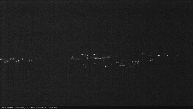 Lake Travis webcam, April 10, 2020 11:25 PM CT