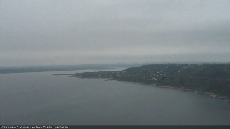 Lake Travis webcam, April 11, 2020 9:45 AM CT