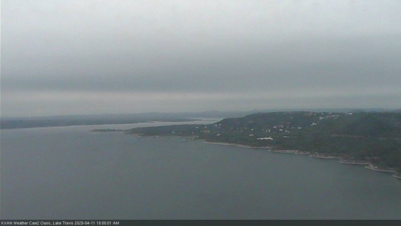 Lake Travis webcam, April 11, 2020 10:00 AM CT