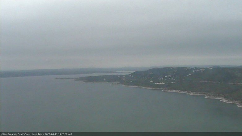 Lake Travis webcam, April 11, 2020 10:25 AM CT