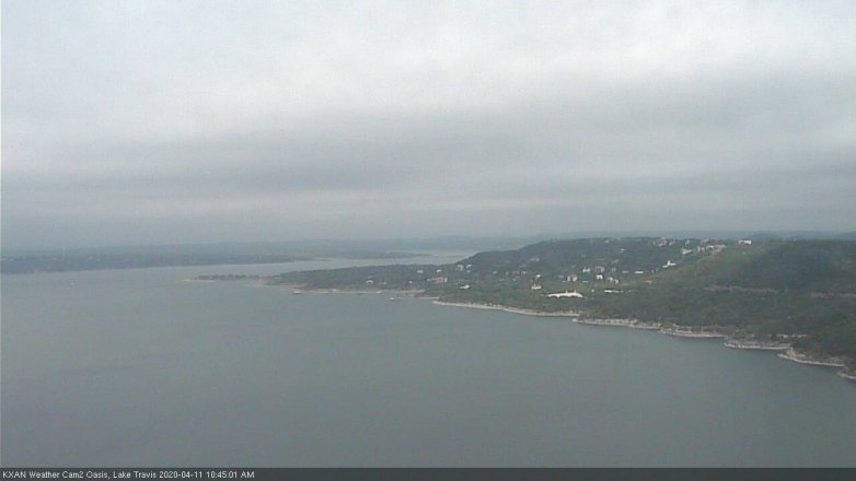 Lake Travis webcam, April 11, 2020 10:45 AM CT